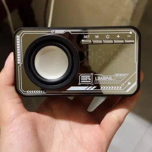 Đồng hồ báo thức GOOJODOQ Loa Bluetooth Màn hình rõ ràng & Báo động kép Phát lại âm thanh nổi linh hoạt