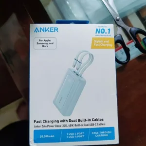 [ANKER] [Samsung/iPhone 15-17] Sạc dự phòng ANKER Zolo 20kmAh 45W | 2 cổng 1C1A | Tích hợp 2cáp USB-C - A1681C