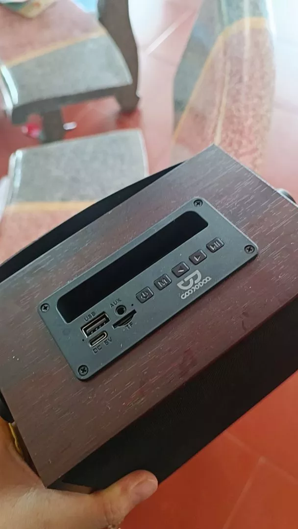 Loa Gỗ Retro GOOJODOQ Âm Thanh Hi-Fi, Nhỏ Gọn, Pin Lâu, Bluetooth 6.0
