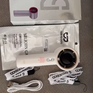 Quạt turbo đa năng tốc độ cao Goojodoq 4000mah có đèn pin LED, màn hình kỹ thuật số và móc treo cho nhiều cảnh