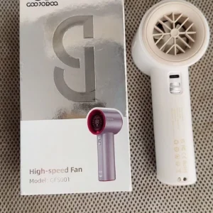 Quạt turbo đa năng tốc độ cao Goojodoq 4000mah có đèn pin LED, màn hình kỹ thuật số và móc treo cho nhiều cảnh