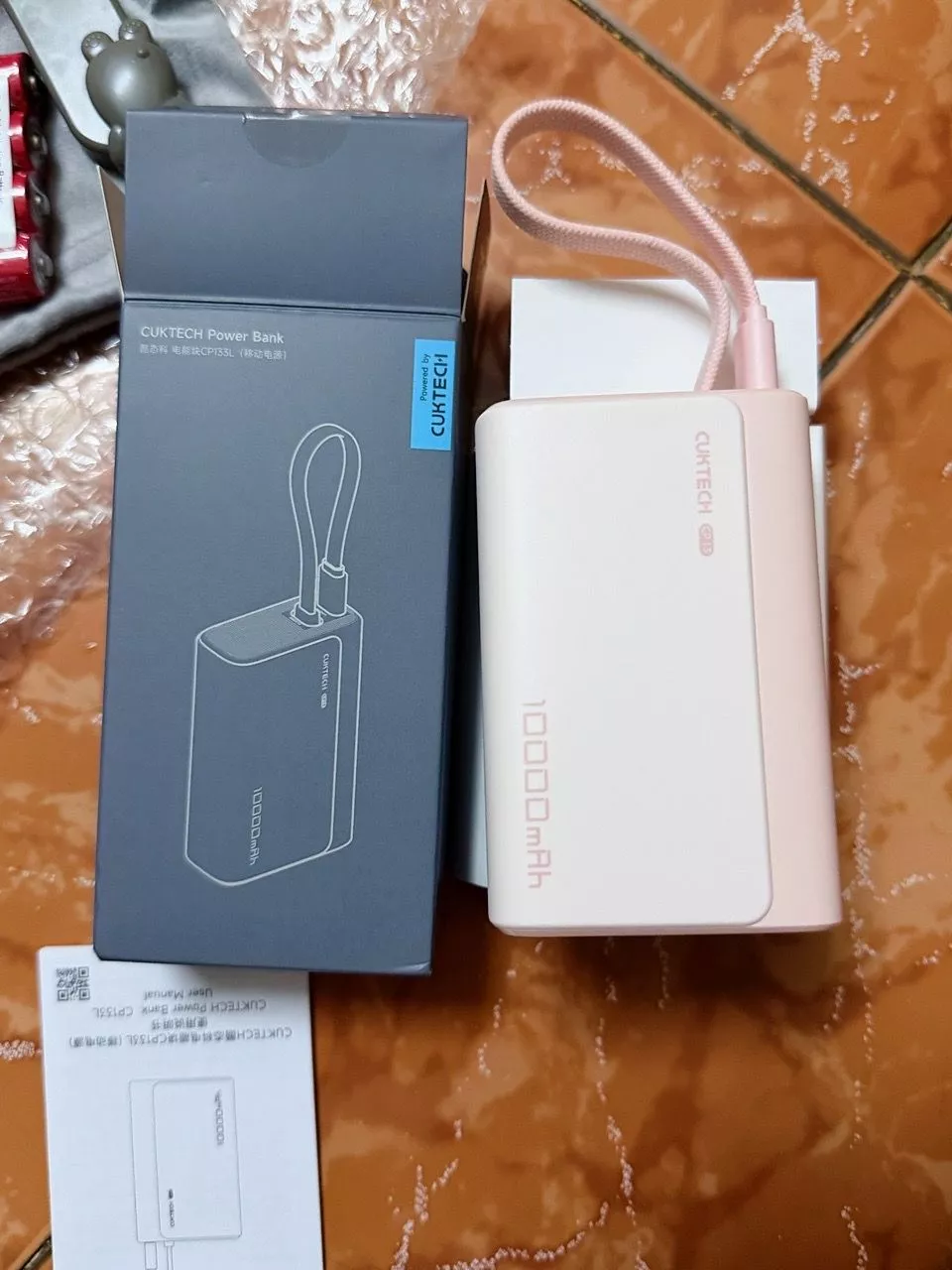 【Được chứng nhận CCC】CUKTECH Pin Dự Phòng Mini 10000mAh Sạc Nhanh 30W – Tích Hợp Dây Hỗ Trợ iP 16/15/14 (CP13 Power Bank