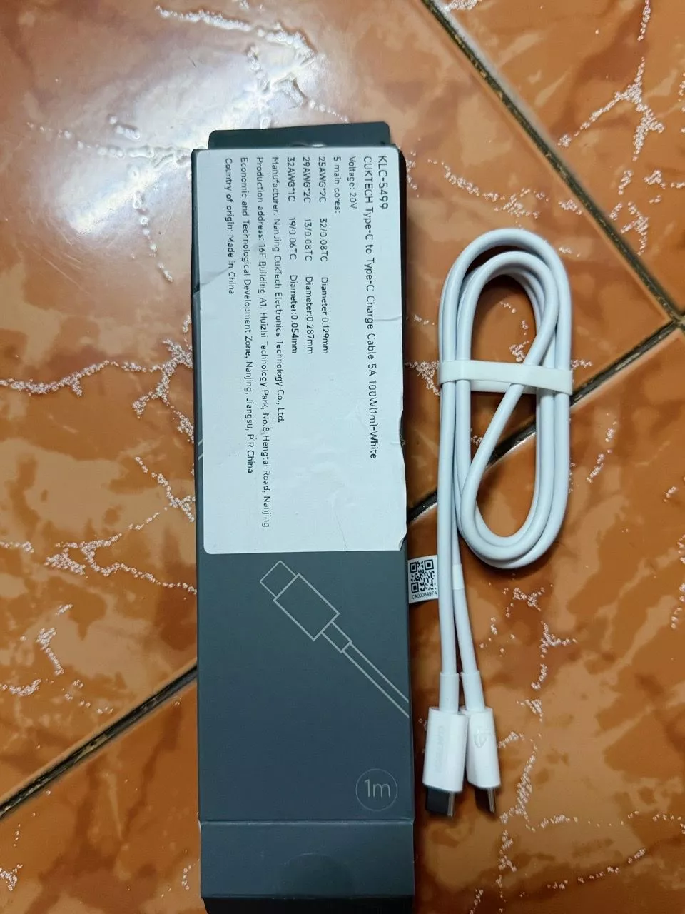 CUKTECH Cáp Sạc 100W Type-C to C cho iP16/15 MacBook Xiaomi Samsung Oppo Vivo (1m)