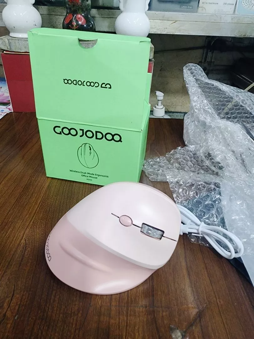 Chuột Không Dây GOOJODOQ 2 Chế Độ 2.4G+BT5.0, Cảm Biến 4000 DPI, Nút Êm Chuẩn Văn Phòng & Gaming
