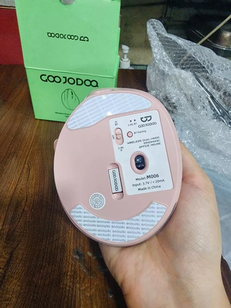 Chuột Không Dây GOOJODOQ 2 Chế Độ 2.4G+BT5.0, Cảm Biến 4000 DPI, Nút Êm Chuẩn Văn Phòng & Gaming