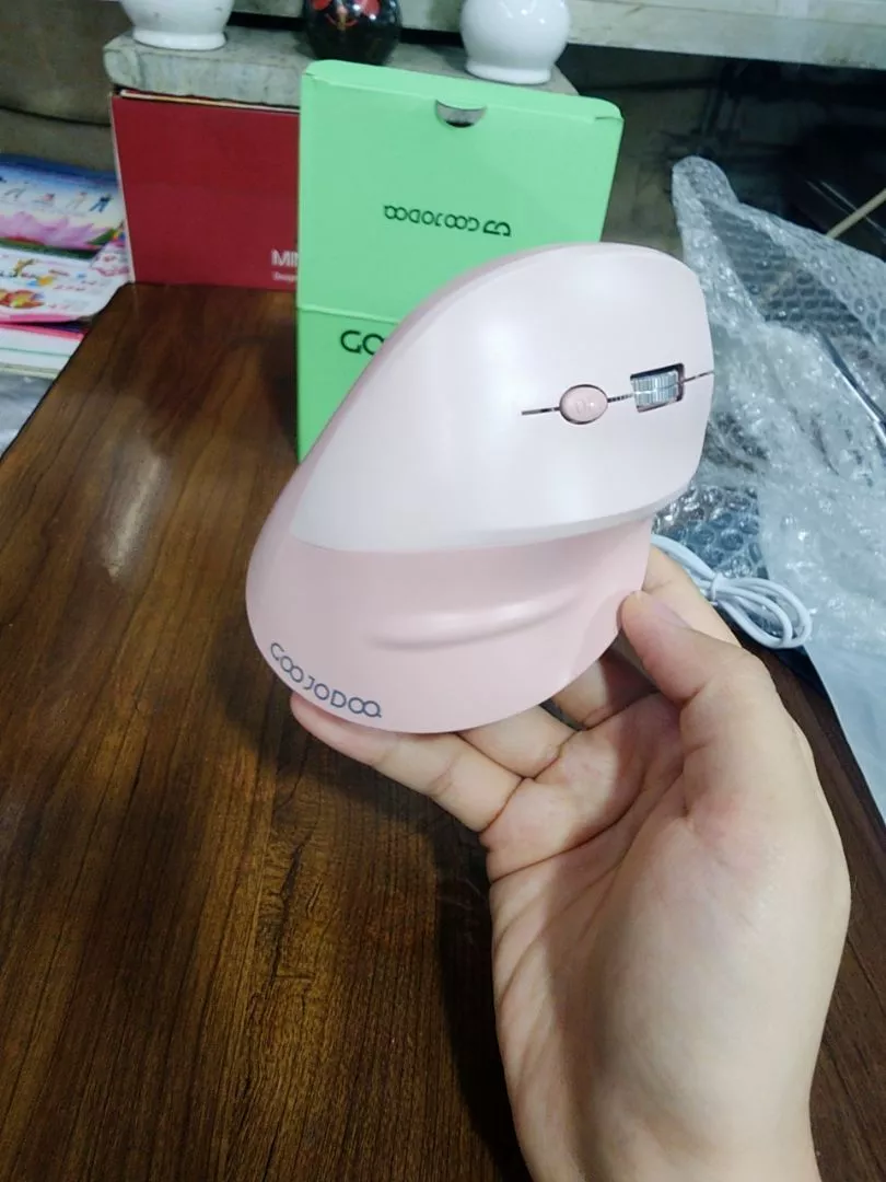 Chuột Không Dây GOOJODOQ 2 Chế Độ 2.4G+BT5.0, Cảm Biến 4000 DPI, Nút Êm Chuẩn Văn Phòng & Gaming