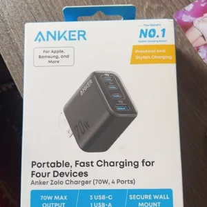 [SVIP] Củ sạc nhanh Anker Zolo 70W | 4 cổng (3 cổng USB-C & 1 cổng USB-A) | Chân gập gọn nhẹ | Sạc nhanh đa thiết bị -