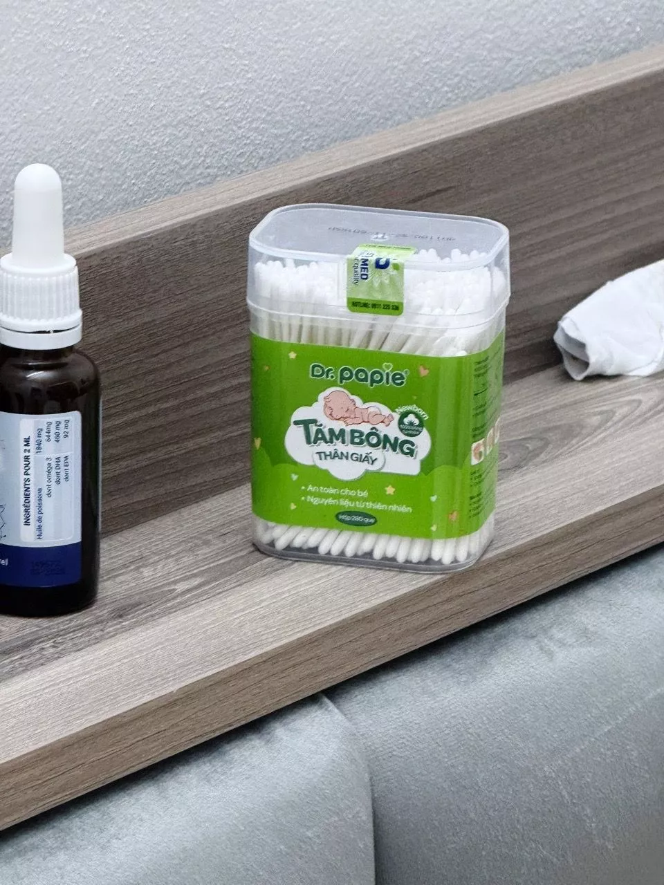 Tăm bông 2 đầu tròn Dr Papie 280 que