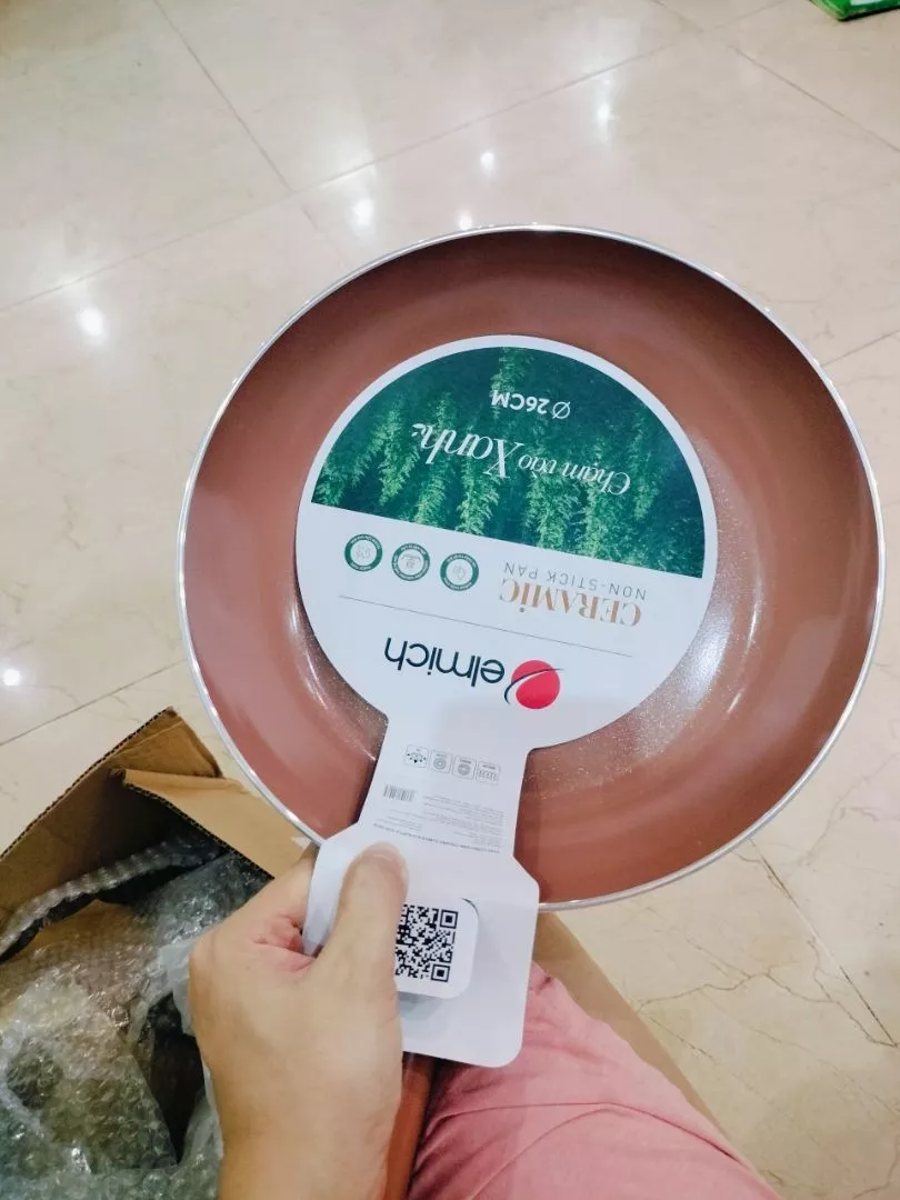 ( Độc quyền chỉ có trên Shopee) Chảo chống dính Ceramic CeraTitan Elmich Olive EL5983 size 24,26cm