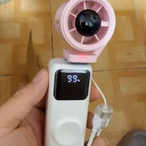 Quạt Mini Type-C GOOJODOQ Cắm Là Mát, Động Cơ 15573 RPM, Gió Mạnh 9.7 m/s,3 Cấp Độ,Xoay 180°,Nhẹ 43g