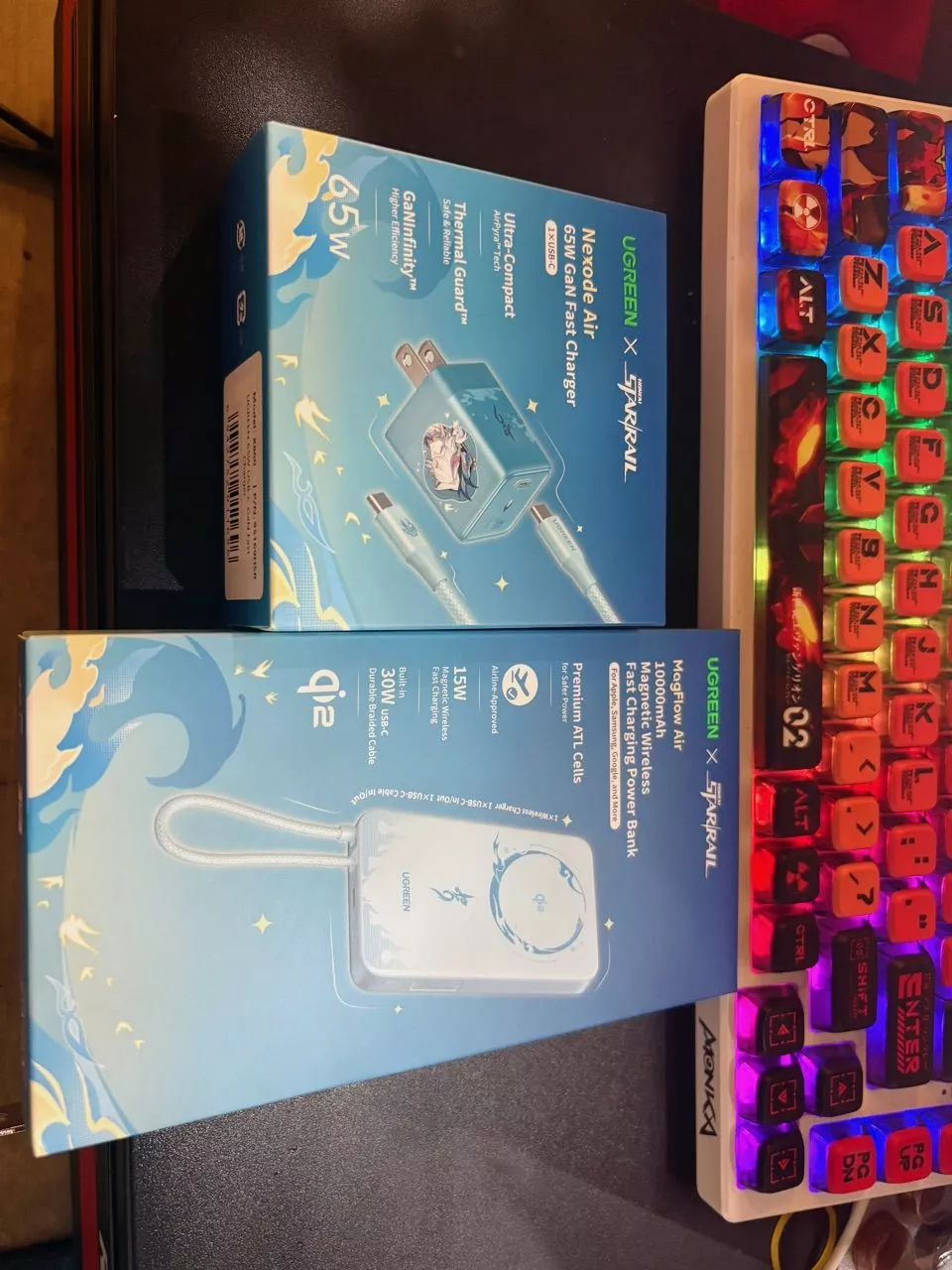【Phiên Bản Honkai: Star Rail】UGREEN 10000mAh 15W Sạc từ tính 30W Max Power Bank Cáp tích hợp Tương thích với iPhone 17 Series