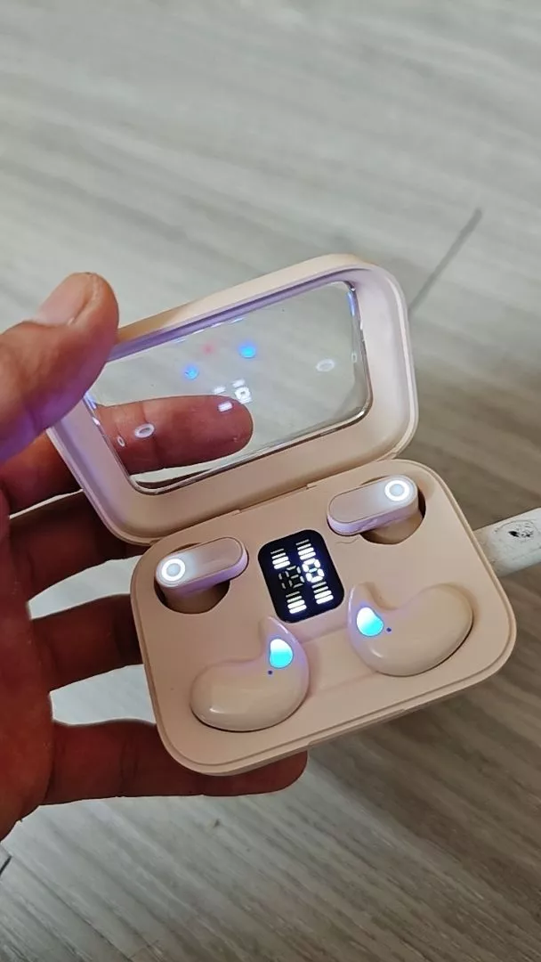 Tai nghe nửa tai Màn hình LED không dây Bluetooth Cảm ứng vân tay Âm thanh HiFi Tương thích với iOS và Android