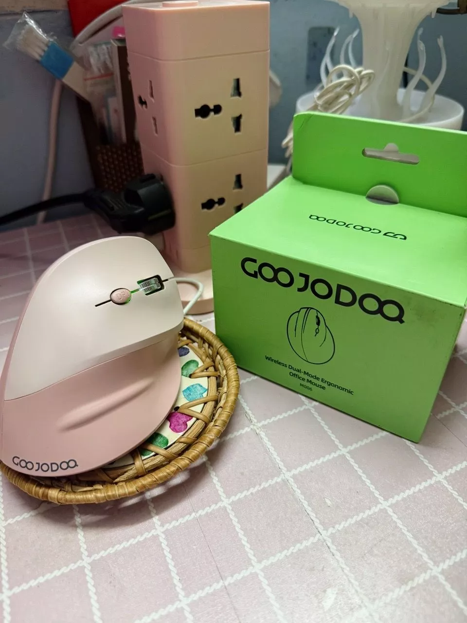 Chuột Không Dây GOOJODOQ 2 Chế Độ 2.4G+BT5.0, Cảm Biến 4000 DPI, Nút Êm Chuẩn Văn Phòng & Gaming