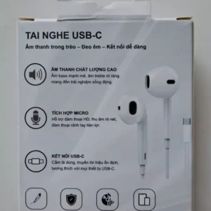 Tai Nghe Type C Dành Cho 15 Pro Max 17 Pro 16 Và Samsung Xiaimi Oppo Cổng Type C C Nghe Gọi Đầy Đủ Bass Nghe Nhạc