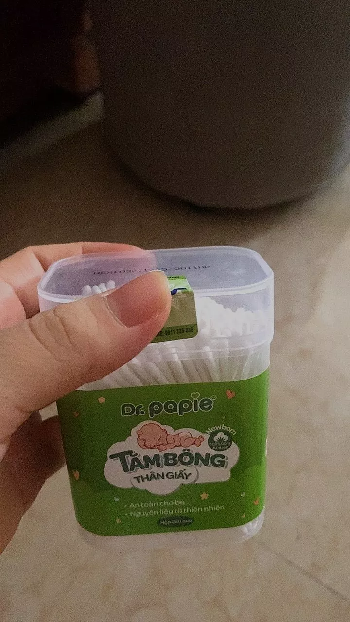 Tăm bông 2 đầu tròn Dr Papie 280 que