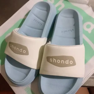 Dép Quai Ngang Nam Nữ Shondo Trendy 3 Màu Xanh Phối Quai Trắng TR33500