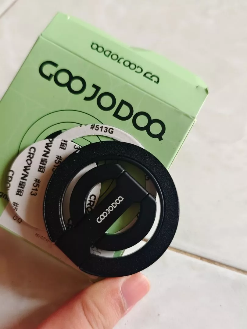 Vòng Giữ Điện Thoại Từ Tính GOOJODOQ 2 Mặt Hút Cực Mạnh, Xoay Dọc Ngang, Gập Gọn, Tặng Kèm Vòng Từ