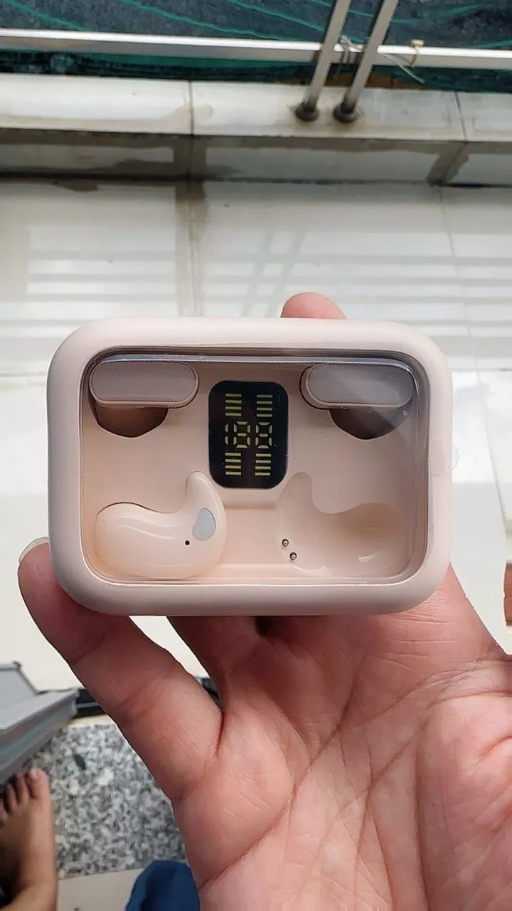 Tai nghe nửa tai Màn hình LED không dây Bluetooth Cảm ứng vân tay Âm thanh HiFi Tương thích với iOS và Android