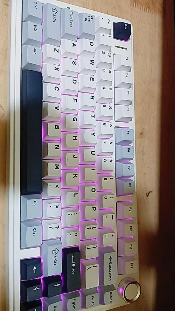 Keycap bàn phím 75 phím Đen vàng và Trắng Đen - PPT Double short - Keycap Aula f75