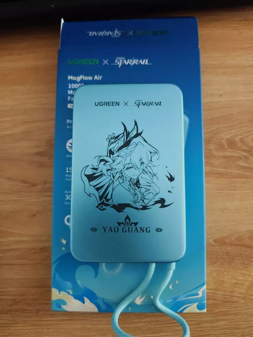 【Phiên Bản Honkai: Star Rail】UGREEN 10000mAh 15W Sạc từ tính 30W Max Power Bank Cáp tích hợp Tương thích với iPhone 17 Series
