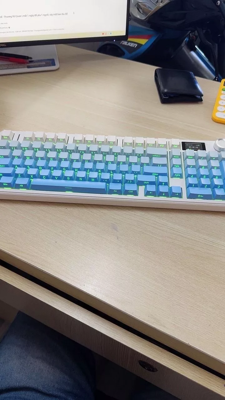 Bàn phím cơ AULA F99 MAX - 3 mode kết nối- Mạch xuôi- LED RGB- Hotswap- Hỗ trợ app - Màn hình TFT