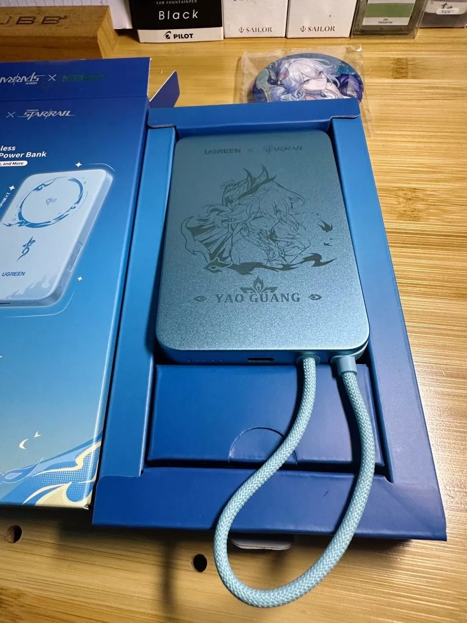 【Phiên Bản Honkai: Star Rail】UGREEN 10000mAh 15W Sạc từ tính 30W Max Power Bank Cáp tích hợp Tương thích với iPhone 17 Series