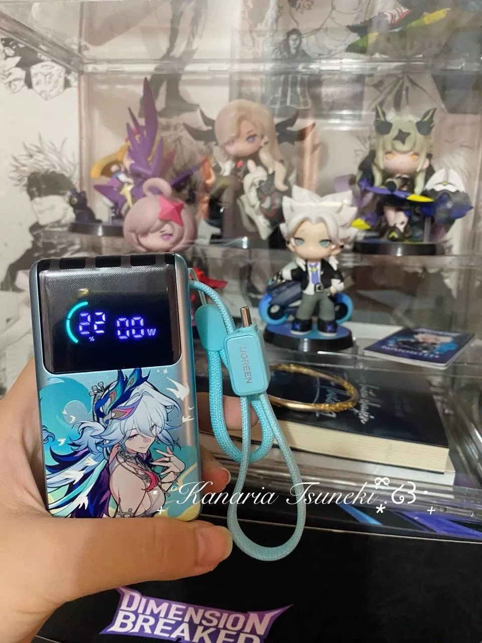 【Phiên Bản Honkai: Star Rail】UGREEN Power Bank 10000mAh 55W kèm cáp USB C tích hợp 3 cổng Sạc di động du lịch máy tính xách tay, đèn LED màn hình lớn Sạc nhanh cho Xiaomi và hơn thế nữa