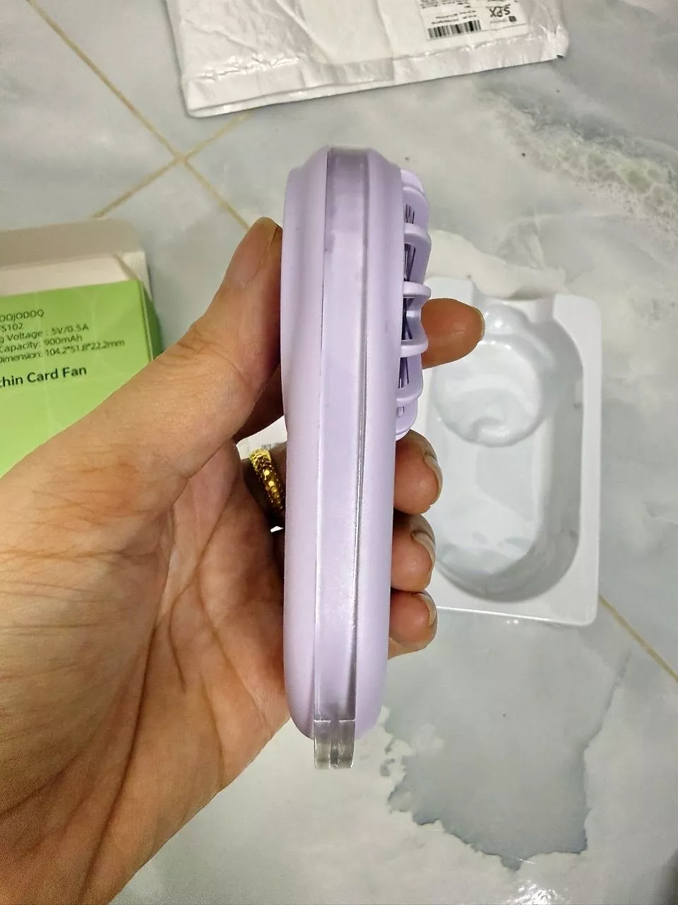 GOOJODOQ Quạt cầm tay Mini cầm tay Quạt làm mát bỏ túi siêu mỏng có thể sạc lại cho trẻ em đi học