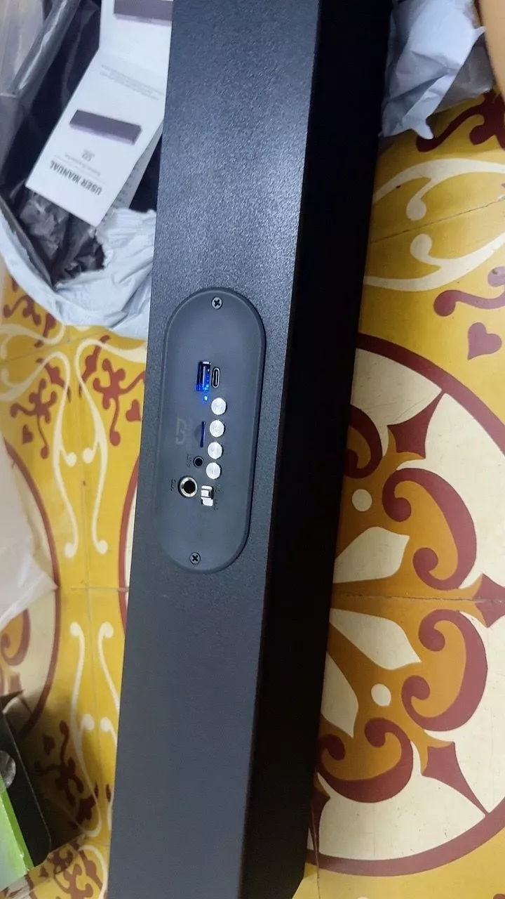 Loa Bluetooth GOOJODOQ hỗ trợ bốn chế độ phát lại và kết nối có dây Loa nhỏ gọn di động vân gỗ đẹp