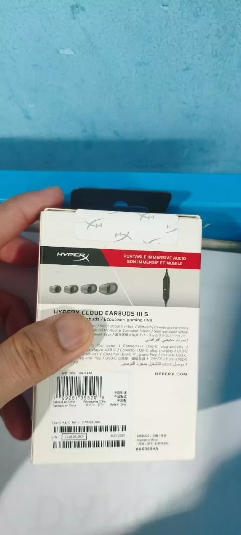 Tai nghe HP HYPERX Cloud Earbuds III/ Cloud Earbuds III S Black/Red BH 24 Tháng