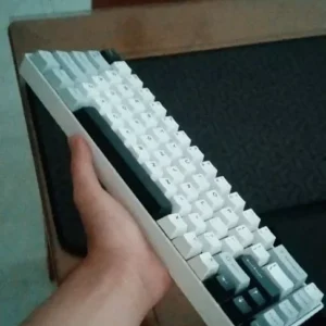 Keycap bàn phím 75 phím Đen vàng và Trắng Đen - PPT Double short - Keycap Aula f75