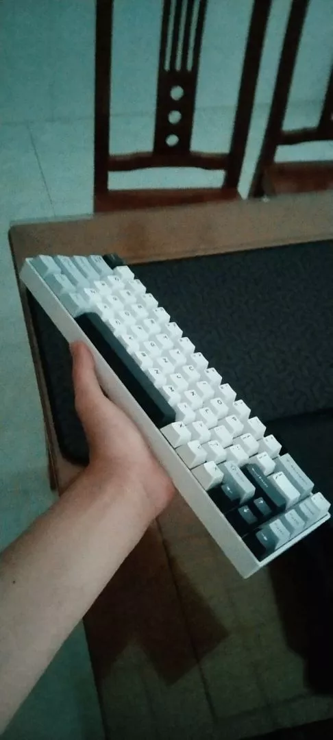 Keycap bàn phím 75 phím Đen vàng và Trắng Đen - PPT Double short - Keycap Aula f75