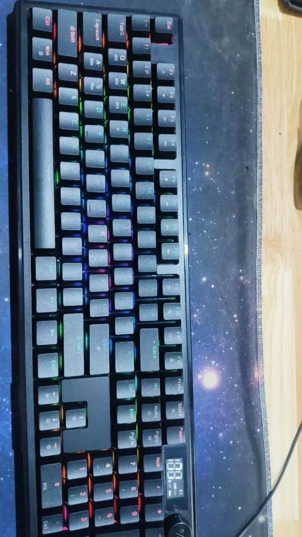 Bàn phím cơ không dây ATAS K108 3 Mode - LED RGB - Có Hot-swap - Pin 4000mah - Màn hình LED