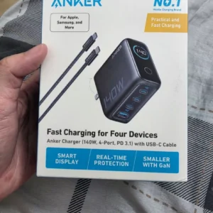 [SVIP] Bộ sạc nhanh Anker ZoLo 140W (4C-GaN) sạc được cho laptop- 3 USB-C PD & 1 USB-A sạc 4 thiết bị cùng lúc- B2697