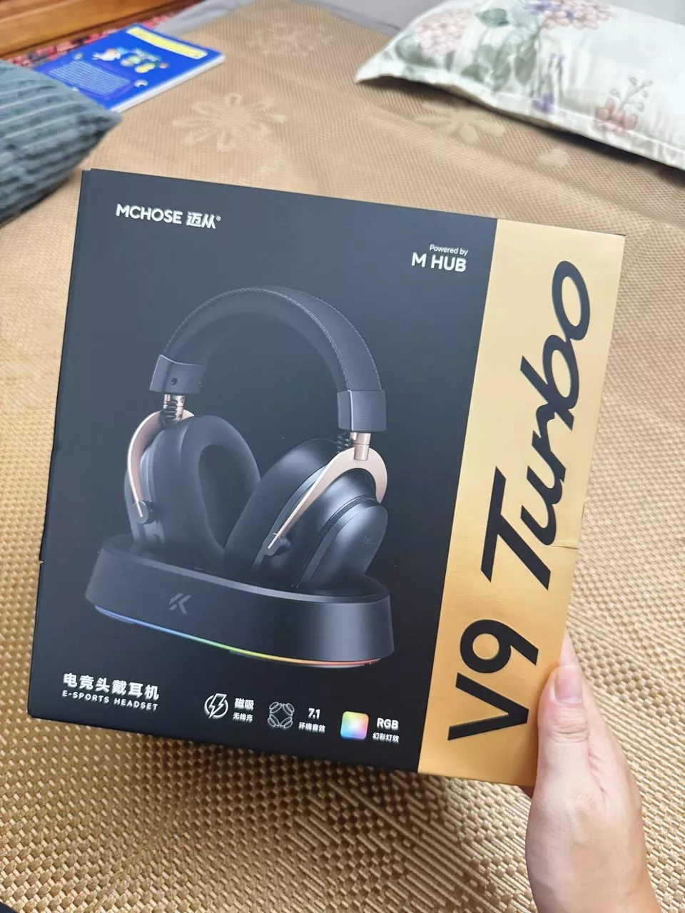 Tai nghe Gaming không dây Mchose V9 Tubo | Tubo Plus - Pin 2000mah - 3 Mode - Driver 60mm
