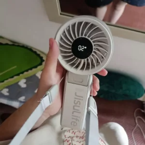 Quạt cầm tay tích điện mini Jisulife Life 7 5 cấp độ gió 3600/5000mAh - Sử dụng lên đến 12h - Chính hãng - BH 12 tháng
