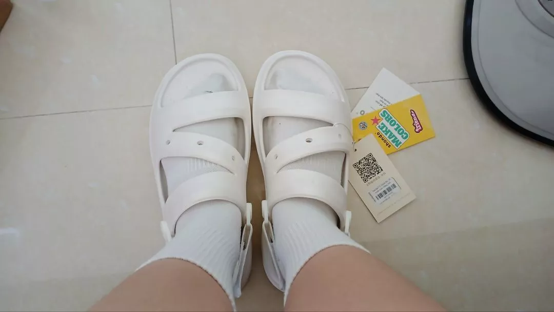 Giày Sandal Nam Nữ Shondo FX Nhựa Đúc Kháng Nước Hạn Chế Trơn Trượt Trắng F100000