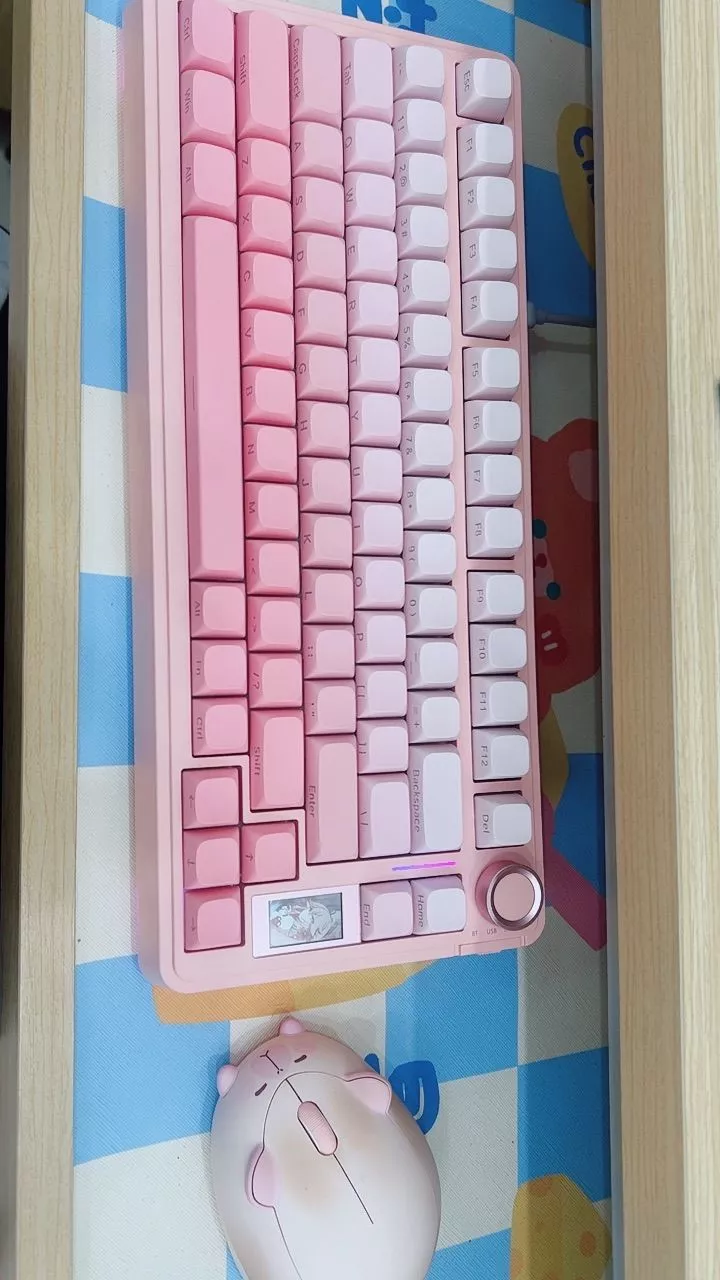 Bàn phím cơ không dây AULA S75 PRO - Màn hình TFT - 3 mode - Full foam - Led RGB - Có núm xoay