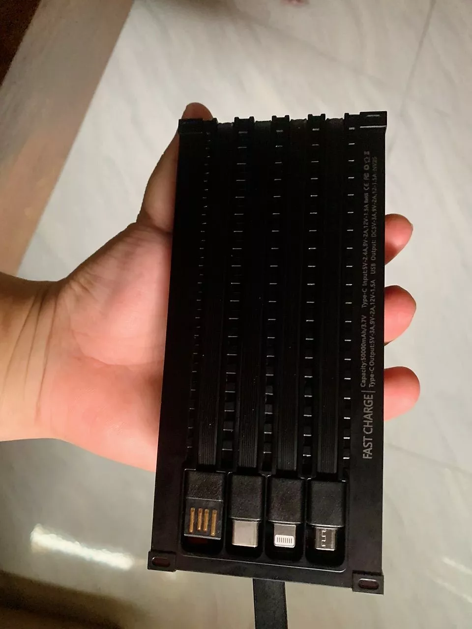 Bộ sạc điện thoại 50.000MAH CONTAINER, 4 cổng USB, sạc nhanh PD 120W, bảo hành 6 tháng - AUDIO365