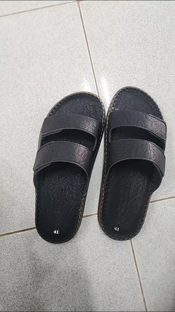 Dép da nam quai ngang đẹp, đế doctor cao cấp - S712