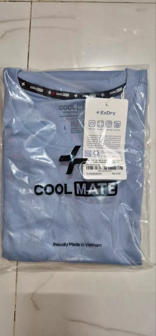 Áo thun nam thể thao tập Gym, Tennis, Pickleball Coolmate Basics thoải mái, thấm hút, nhanh khô