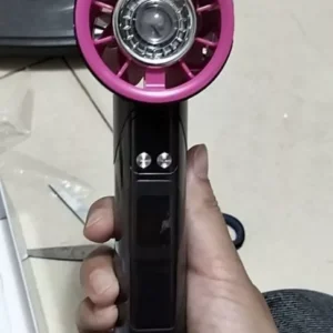 Quạt turbo đa chức năng tốc độ cao Goojodoq tiếng ồn thấp kiểu Mecha có đèn pin LED, màn hình kỹ thuật số và móc treo