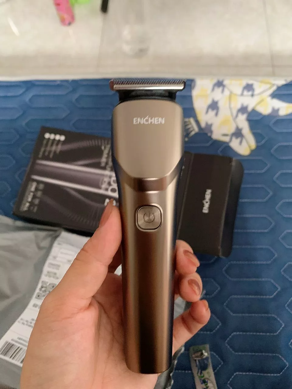 Tông đơ cắt tóc Enchen Beardo 2 tốc độ cao, lưỡi thép không gỉ, tặng 4 cử tạo kiểu - BH 12 tháng