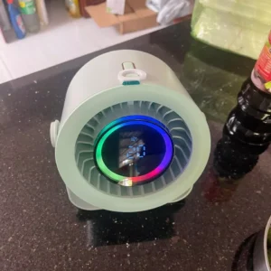 Quạt để bàn tốc độ cao GOOJODOQ mới 2025 Quạt 100 tốc độ Màn hình LED kỹ thuật số Quạt turbo không ồn có thể điều chỉnh