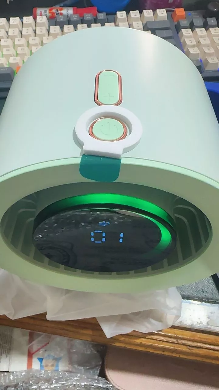 Quạt để bàn tốc độ cao GOOJODOQ mới 2025 Quạt 100 tốc độ Màn hình LED kỹ thuật số Quạt turbo không ồn có thể điều chỉnh
