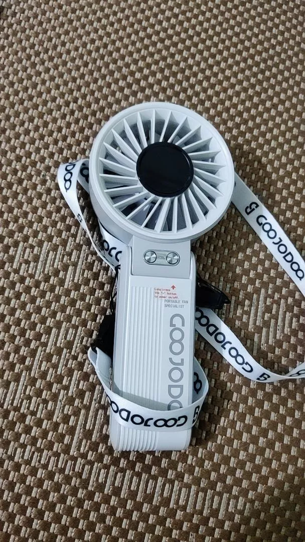 GOOJODOQ Quạt năng lượng mặt trời Mini có thể gập lại 3600 mAh Turbo Jet có thể sạc lại cầm tay Gió mạnh GFS014