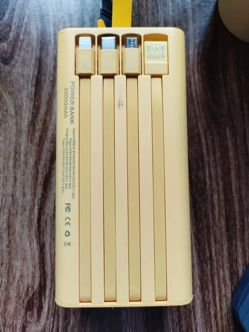 Sạc điện thoại 120W dung lượng 50.000mAh, sạc nhanh PD 22.5W, kèm 4 cáp sạc, có đèn led - AUDIO365