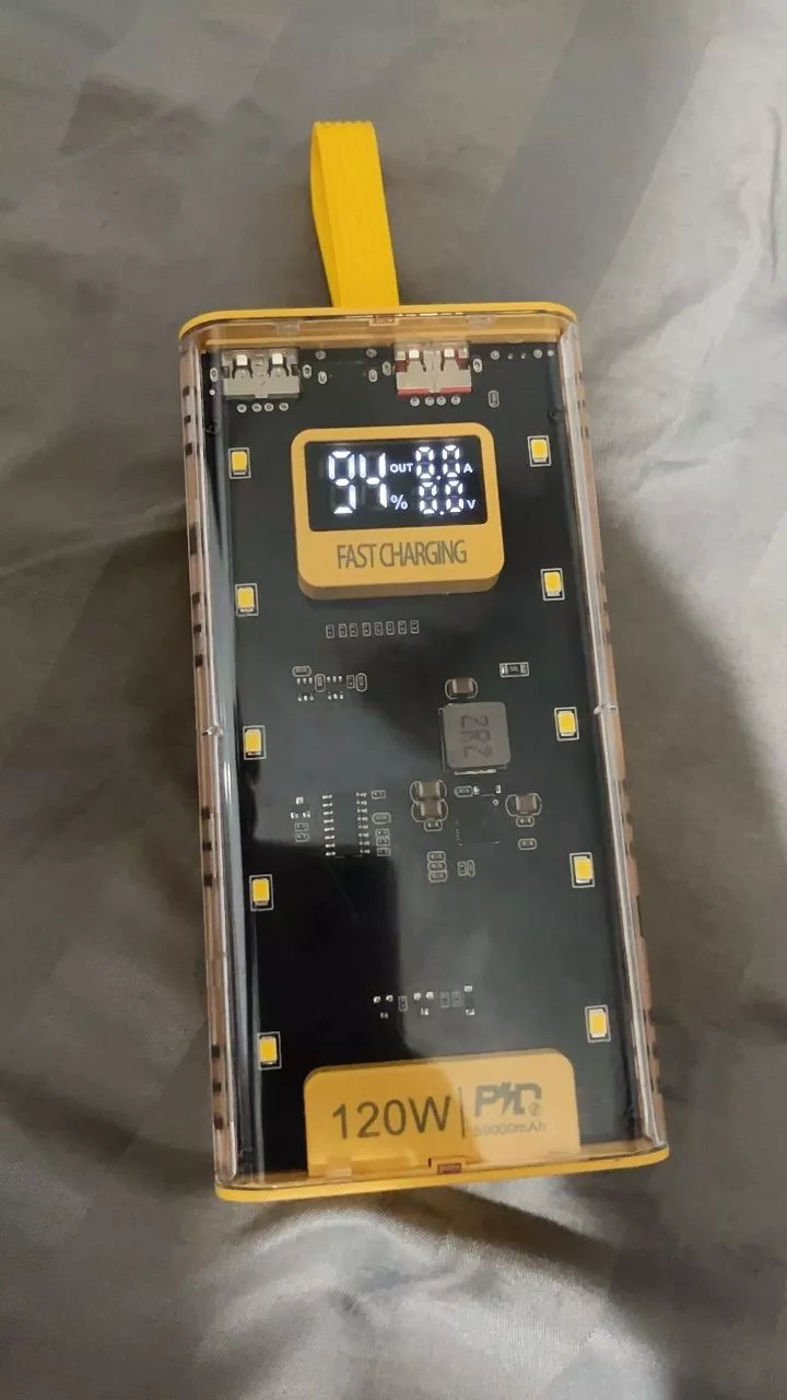 Sạc điện thoại 120W dung lượng 50.000mAh, sạc nhanh PD 22.5W, kèm 4 cáp sạc, có đèn led - AUDIO365