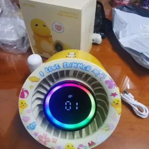 【Goojodoq × Nailoong】Quạt turbo để bàn tốc độ cao 2 trong 1 với 100 tốc độ quạt, màn hình kỹ thuật số LED Điều chỉnh 90°