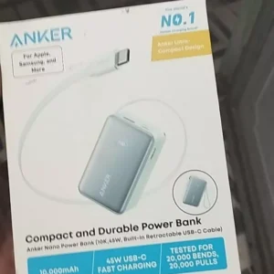 [LIVE] Sạc dự phòng Anker Nano 10.000mAh | Sạc nhanh 45W | 2 cổng 1C1A | Tích hợp cáp USB-C rút gọn- A1638